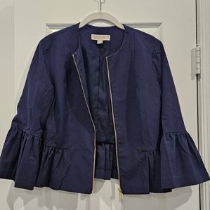 Michael Kors Ruffle Sleev Peplum Jacket